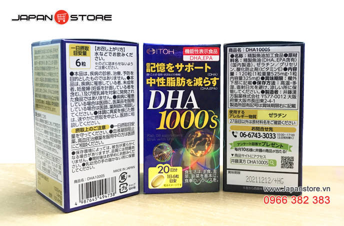 DHA 1000s-Viên uống bổ não DHA 1000s ITOH Nhật Bản 5