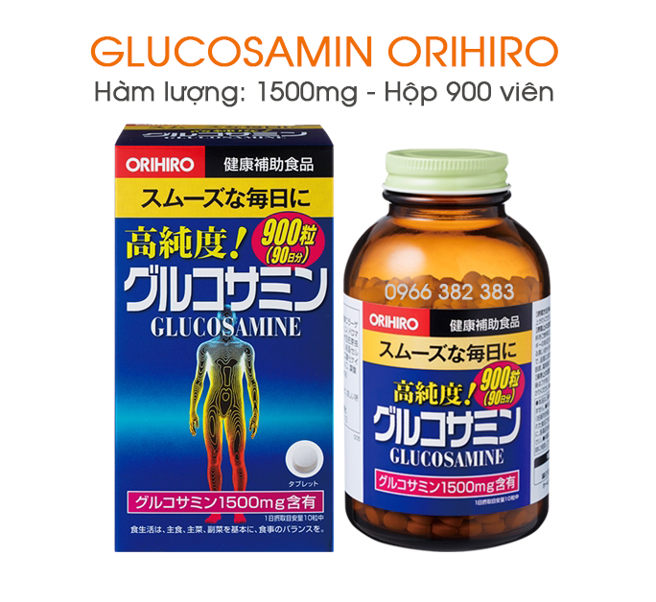 Glucosamin Orihiro 1500mg 900 viên Nhật Bản hỗ trợ điều trị xương khớp 3
