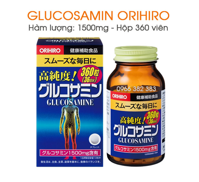 Glucosamin Orihiro 1500mg 900 viên Nhật Bản hỗ trợ điều trị xương khớp 5