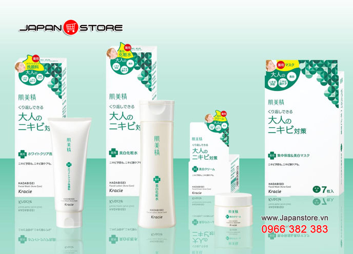 Sữa rửa mặt trị mụn Kracie Hadabisei Facial Wash (Acne Care) Chính hãng Kracie Nhật Bản 4