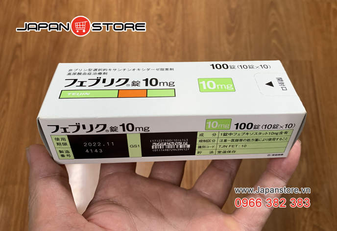 Thuốc Gout (Gút) Nhật Bản Feburic 10mg (Febuxostat 10mg) -Japanstore_vn3