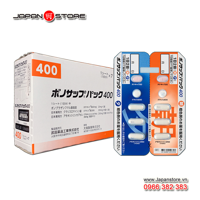 Thuốc trị vi khuẩn HP VONOSAP Pack 400 - Thuốc dạ dày Nhật Bản 02