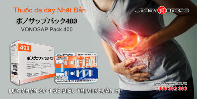 Thuốc trị vi khuẩn HP VONOSAP Pack 400 - Thuốc dạ dày Nhật Bản 10