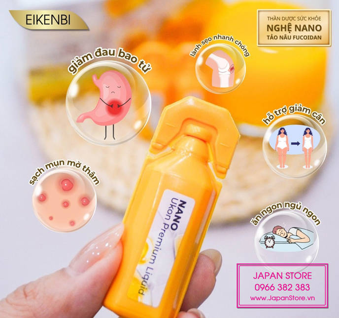 Tinh chất Nghệ Nano Curcumin – Fucoidan chính hãng EIKENBI Nhật Bản 5-5