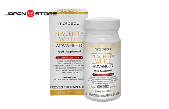 Viên uống trị nám Mosbeau Placenta White Advanced Trắng Da