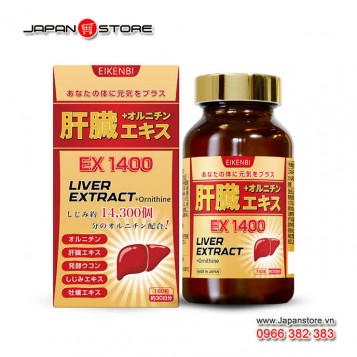 Viên Uống Bổ Gan LIVER EXTRACT + Ornithine Ex 1400 Eikenbi – Thải Độc Gan, Giảm Men Gan Hiệu Quả 1-1