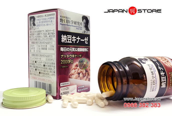 Viên uống chống đột quỵ Natto kinase 2000FU Noguchi Nhật Bản 3
