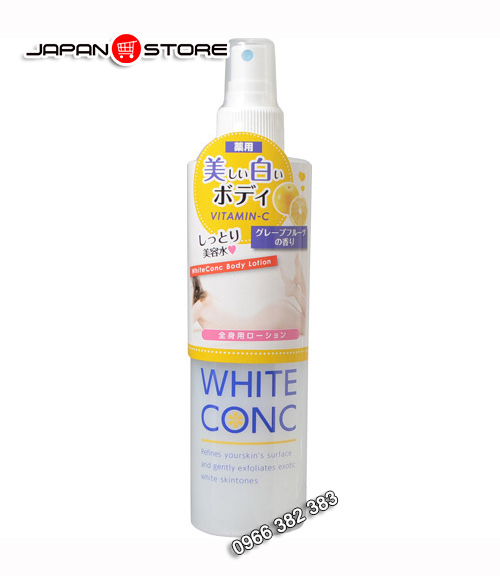 Xịt khoáng White Conc Body Lotion Vitamin C 145ml dưỡng trắng da 1